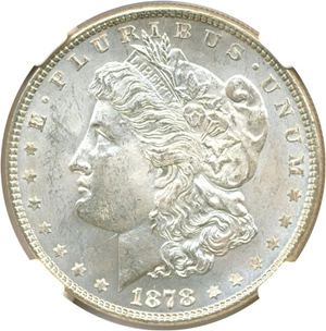 image for: 1878 7/8TF $1 NGC MS64 (VAM 33A 7/4TF Clashed)