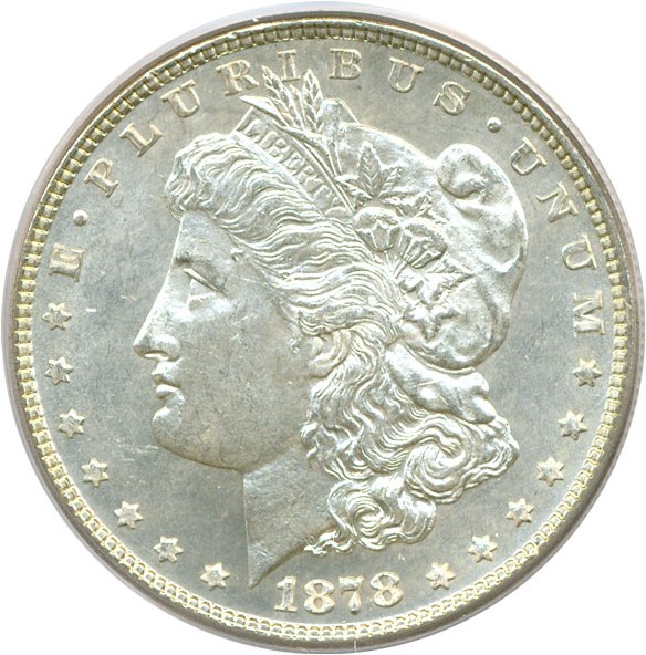 image for: 1878 7TF $1 Rev. '78 PCGS MS64 (VAM31 Lines Thru Leg)