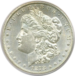 image for: Top 100 VAM: 1878-CC $1 PCGS AU53 (VAM 6 Doubled Leaves)