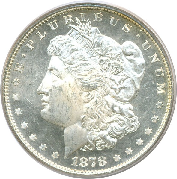 image for: 1878 8TF $1 PCGS MS64 (VAM 4  Denticle Chip)