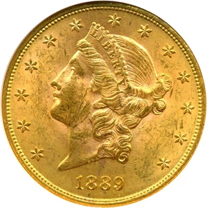 image for: 1889 $20 NGC MS61