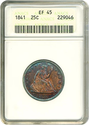 image for: 1841 25c ANACS XF45 *Color*