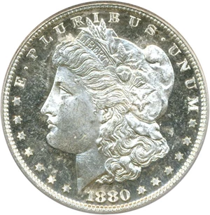 image for: Top 100 VAM: 1880/79-S $1 PCGS MS64 DMPL (VAM 8 8/7 Medium S)