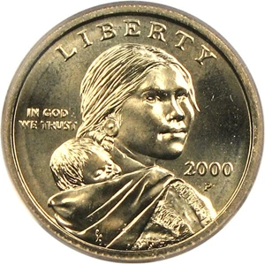 image for: 2000-P Sac Cheerios $1 PCGS MS68 (FS-401)