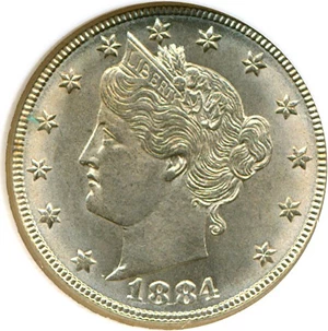 image for: 1884 5c NGC MS66