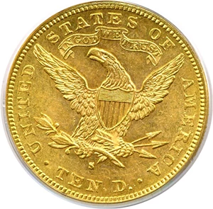 image for: 1892-S $10 PCGS MS62