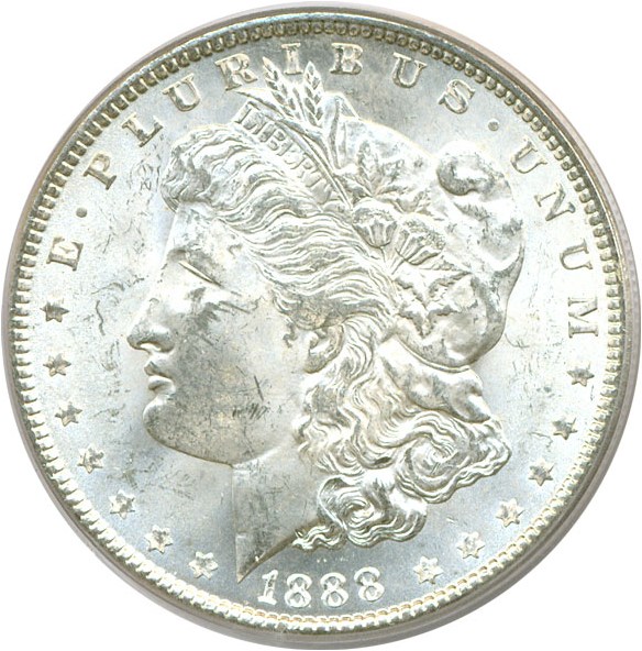 image for: Hot 50 VAM: 1888 $1 PCGS MS63 (VAM 7  Doubled Reverse)