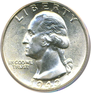 image for: 1943-D 25c PCGS MS66