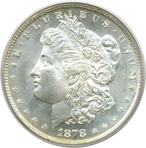 image for: 1878 8TF $1 PCGS MS64 (VAM 14.1, Alligator Eye)