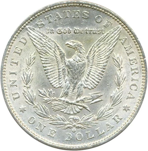 image for: Top 100 VAM: 1879-O $1 PCGS AU53 (VAM 4 O/Horizontal O)
