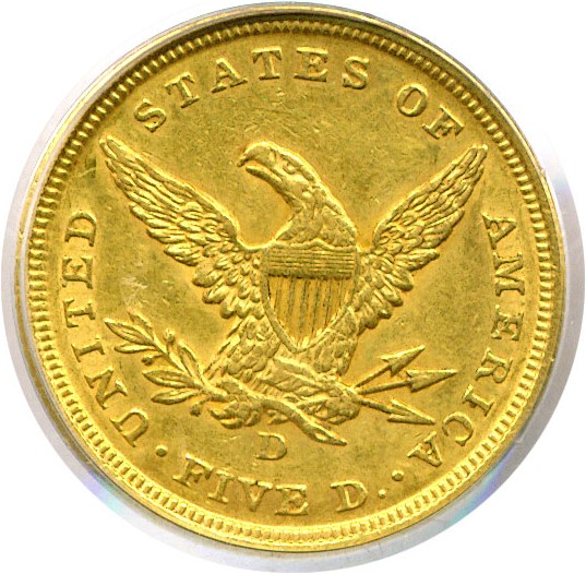 image for: 1840-D $5  PCGS AU50