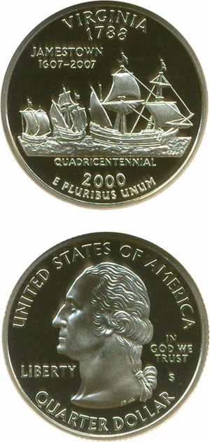 image for: 2000-S 25c Virginia NGC Proof 70 UCameo