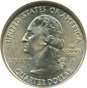 image for: Mint Error: 2000-P 25c Massachusetts NGC MS66 - Partial Collar