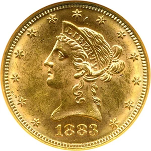 image for: 1883 $10 NGC MS62