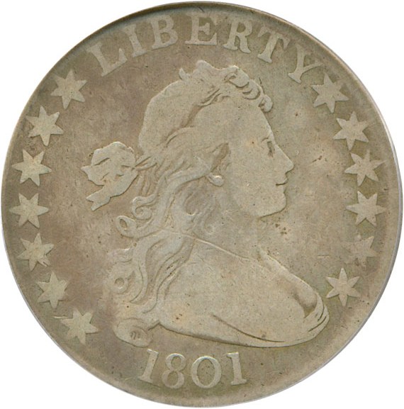 image for: 1801 50c  PCGS F12