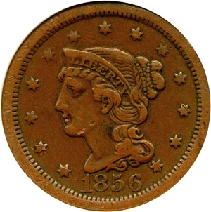 image for: 1856 1c DGS XF40 (Upright 5, Rim Damage)