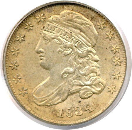 image for: 1834 10C Large 4 PCGS MS62