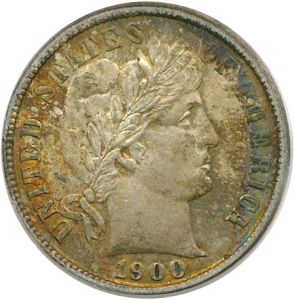 image for: 1900 10c  PCGS MS64