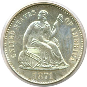 image for: 1871-S H10c PCGS MS62
