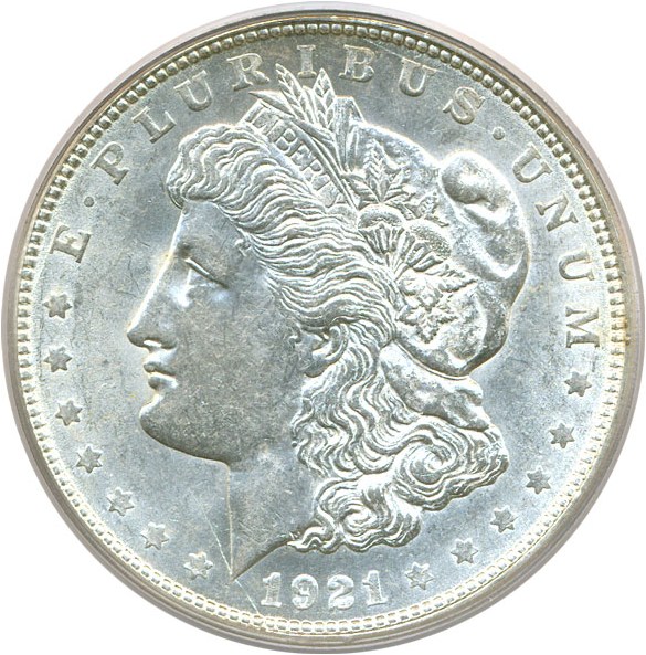 image for: Hot 50 VAM: 1921-D $1 Morgan  PCGS AU58 (VAM 1B  Capped R)