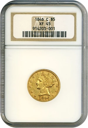 image for: 1846-C $5 NGC XF45