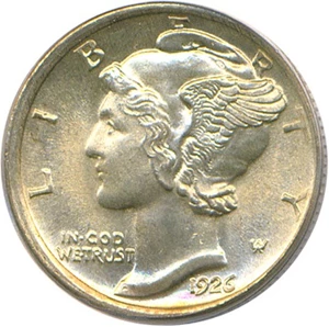 image for: 1926-D 10c PCGS MS65 FB