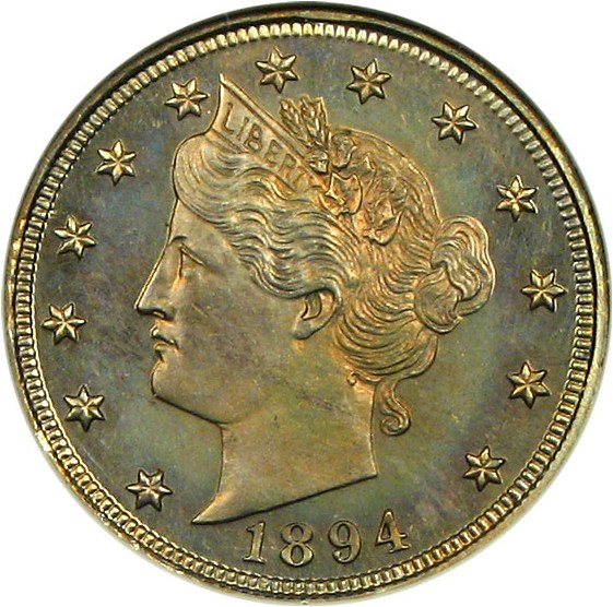 image for: 1894 5c  ANACS Proof 62