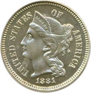 image for: 1881 3cN PCGS Proof 65