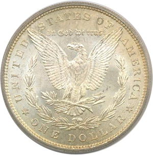 image for: Top 100 VAM: 1878 7TF $1 R79 PCGS MS63 (VAM 203 Short Leaf)