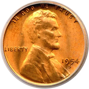 image for: 1954-S 1c ICG MS67 RD