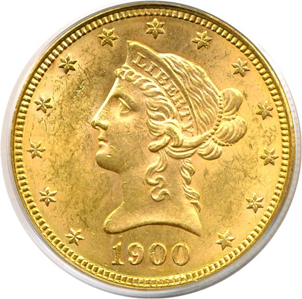 image for: 1900 $10  PCGS MS62