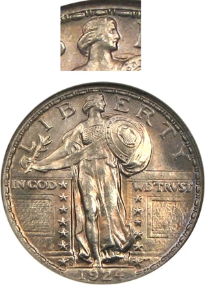 image for: 1924-D 25c NGC MS62 FH