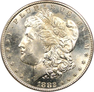 image for: 1882-CC $1 PCGS MS64 PL