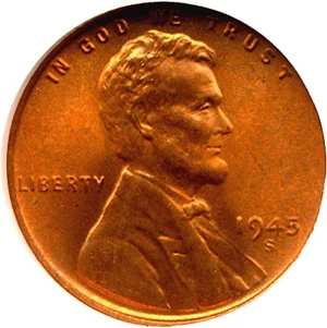 image for: 1945-S 1c NGC MS67 RD