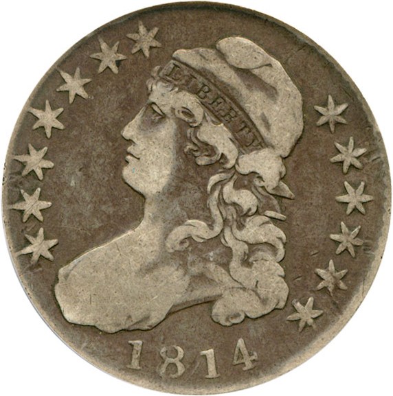 image for: 1814 50c  PCGS F12