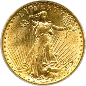 image for: 1914-S $20 PCGS/CAC MS63 OGH
