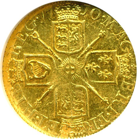 image for: Great Britain: 1710 1/2 G  NGC AU58