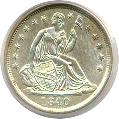 image for: 1840 H10c No Drapery PCGS MS63