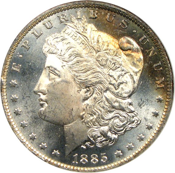 image for: 1885-O $1  NGC MS64 PL
