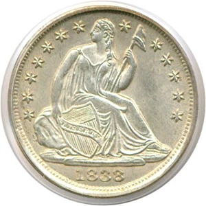 image for: 1838 H10c No Drapery PCGS MS63 OGH