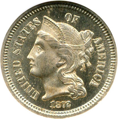 image for: 1872 3cN  NGC Proof 65