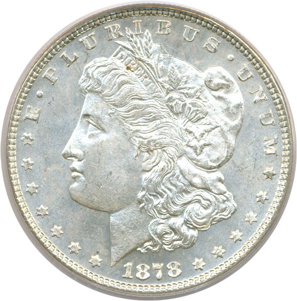 image for: 1878 7TF $1 R78  PCGS MS64 (VAM31 Lines Thru Leg)