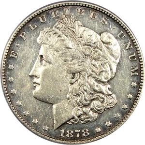 image for: Top 100 VAM: 1878 7/8TF $1 PCGS XF45 (Weak VAM44 Trpl Blossoms)