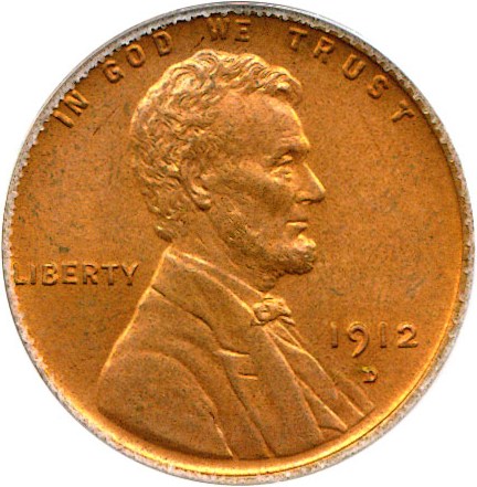 image for: 1912-D 1c  PCGS MS64 RD