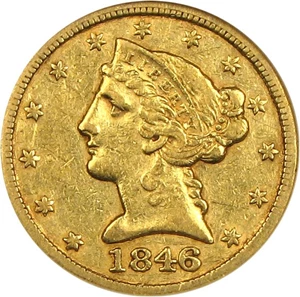 image for: 1846-C $5 NGC XF45