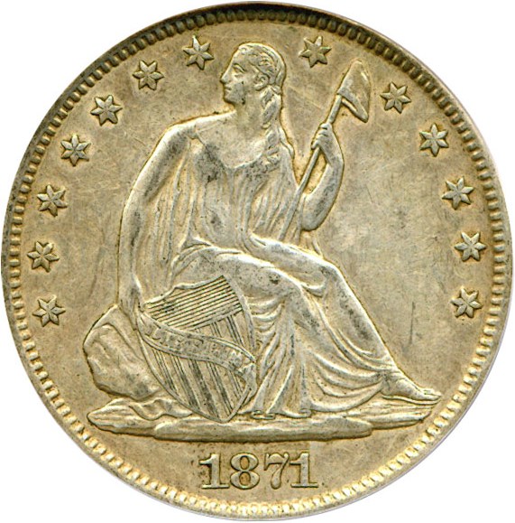 image for: 1871-S 50c  PCGS AU50