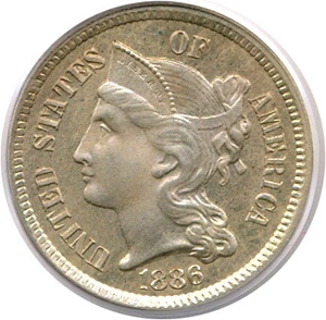 image for: 1886 3cN PCGS/CAC Proof 65