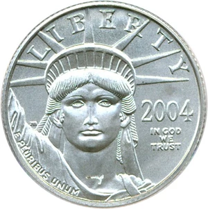 image for: 2004 $25 Platinum Eagle PCGS MS69 *Error - Minor Struck Thru Obv*