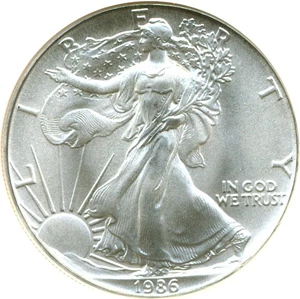 image for: 1986 $1 Silver Eagle NGC MS70