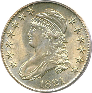 image for: 1821 50c PCGS MS63